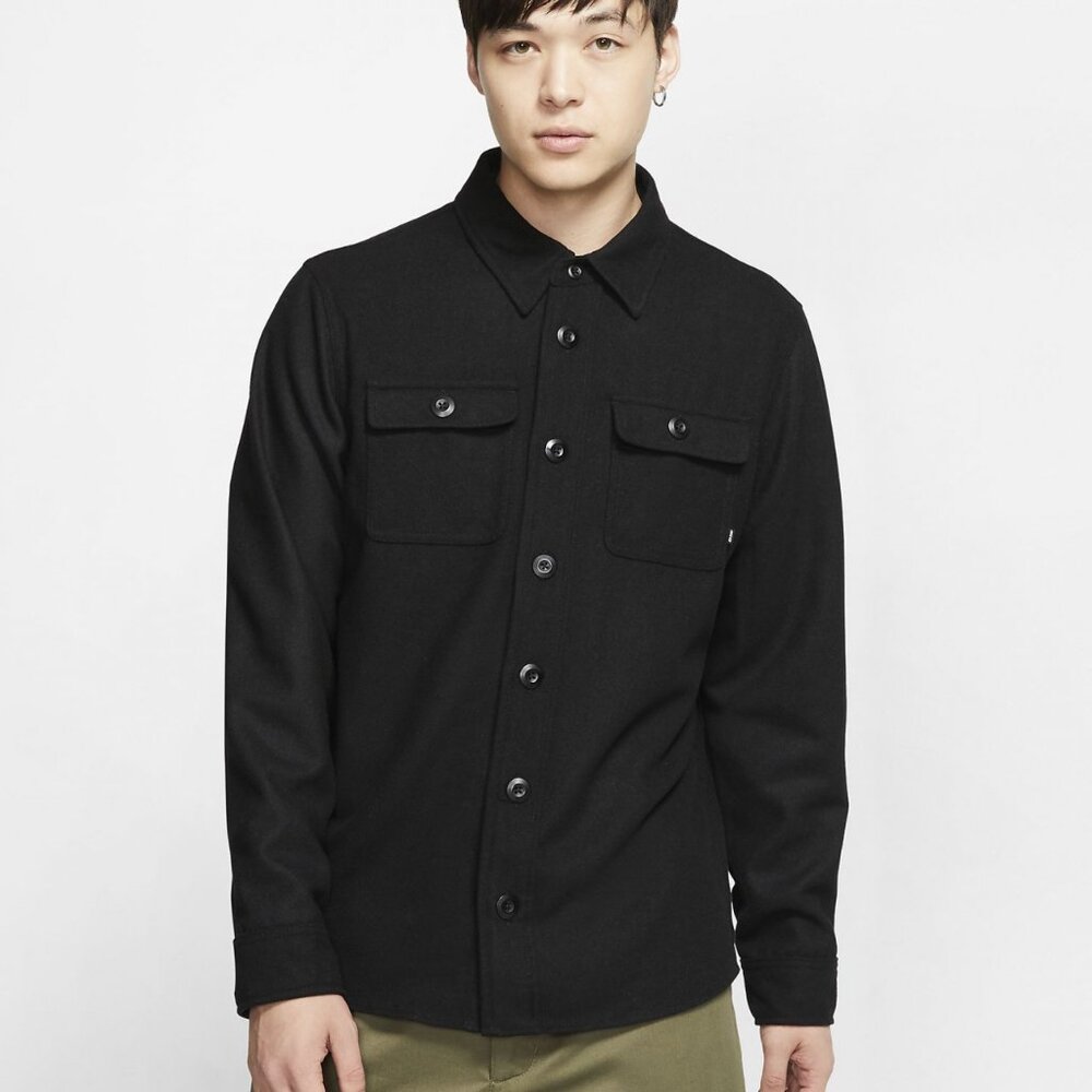 Nike SB Men's Insulated Wool Blend L/S Skate Top Black